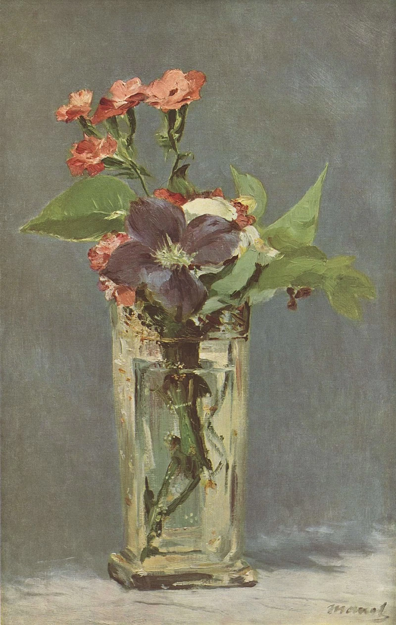  347-Édouard Manet, Vaso di vetro con fiori, 1882-Museo d'Orsay, Parigi 